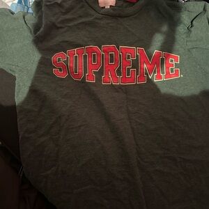 Supreme Green and Red Short Sleeve Tee